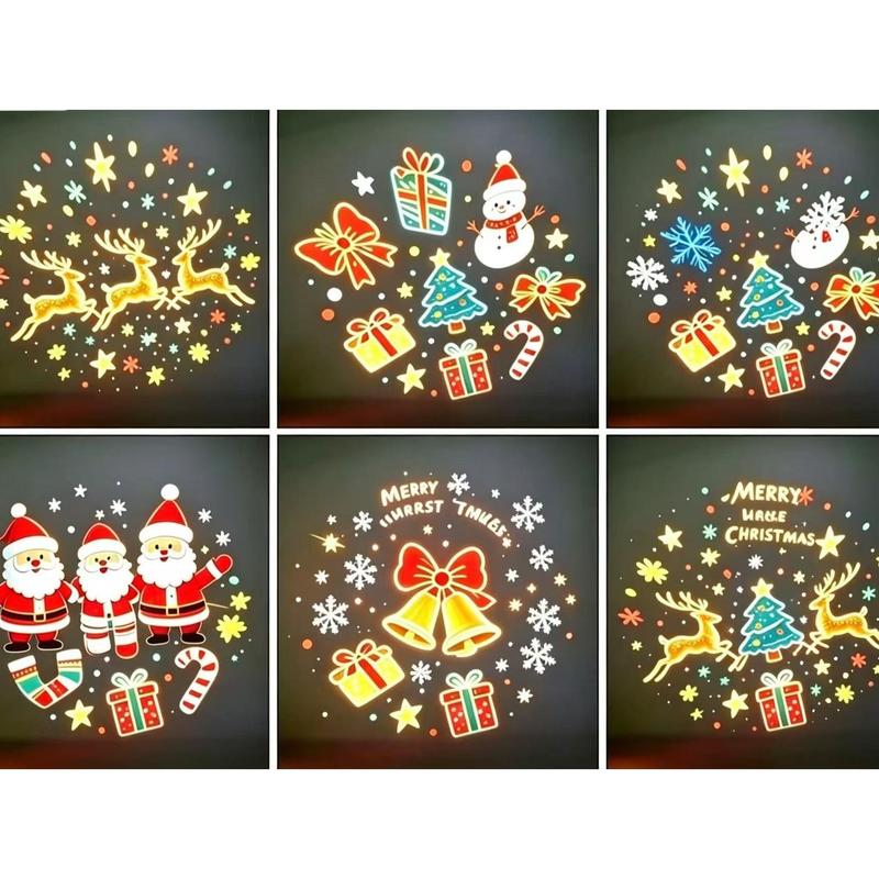2026 New USB Plug-In Christmas Projector Night Light, 6+ Holiday Pattern Ceiling Lamp.