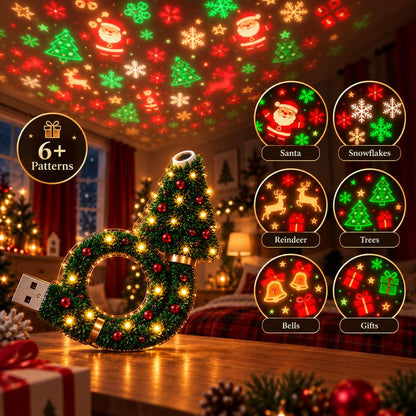 2026 New USB Plug-In Christmas Projector Night Light, 6+ Holiday Pattern Ceiling Lamp.