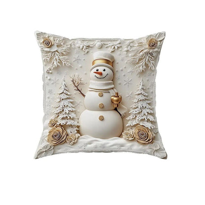 Elegant Christmas Pillow Covers with 3D-Look Holiday Artwork